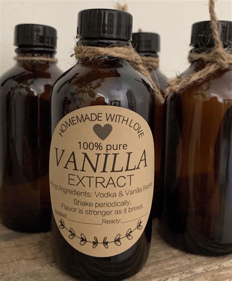 Vanilla Extract Labels | Vanilla, Printable labels and Gift